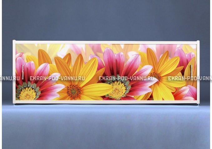 Раздвижной ФОТО экран - Flowers – купить по цене 8500 руб. в интернет-магазине в городе Самара картинка 1