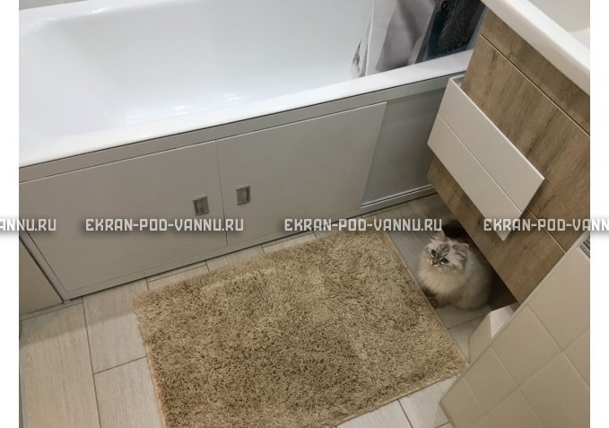 Экран из МДФ EMMY Монро 170 белый в алюминиевой раме – купить по цене 5800 руб. в интернет-магазине в городе Самара картинка 2