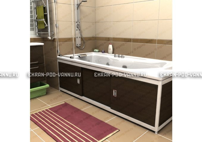 Экран из МДФ EMMY Монро 170 венге в алюминиевой раме – купить по цене 7200 руб. в интернет-магазине в городе Самара картинка 2