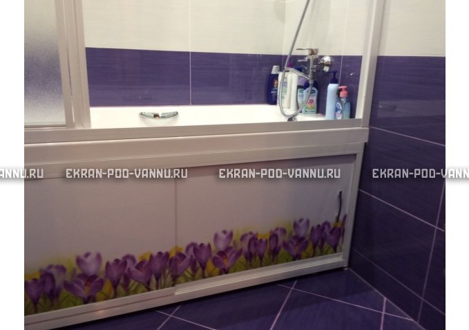 Экран на роликах EUROPLEX  Ирисы – купить по цене 12400 руб. в интернет-магазине в городе Самара картинка 3