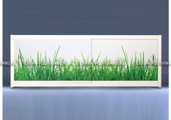 Экран на роликах EUROPLEX Трава – купить по цене 12400 руб. в интернет-магазине в городе Самара картинка 1