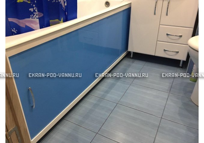 Раздвижной экран EUROPLEX Комфорт голубой – купить по цене 6750 руб. в интернет-магазине в городе Самара картинка 1