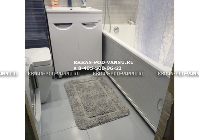Раздвижной экран EUROPLEX Комфорт Серебро колотый лед – купить по цене 6550 руб. в интернет-магазине в городе Самара картинка 2