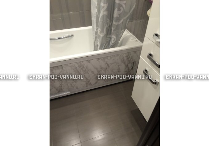 Раздвижной экран EUROPLEX Комфорт серый мрамор – купить по цене 6250 руб. в интернет-магазине в городе Самара картинка 3