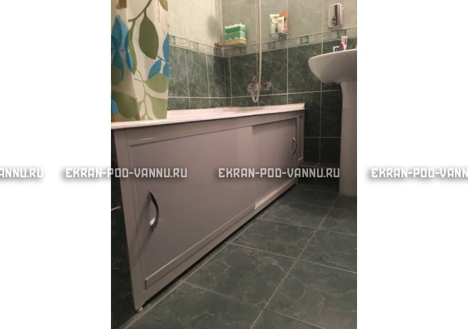 Экран  EUROPLEX Роликс белый с вставкой – купить по цене 10400 руб. в интернет-магазине в городе Самара картинка 2