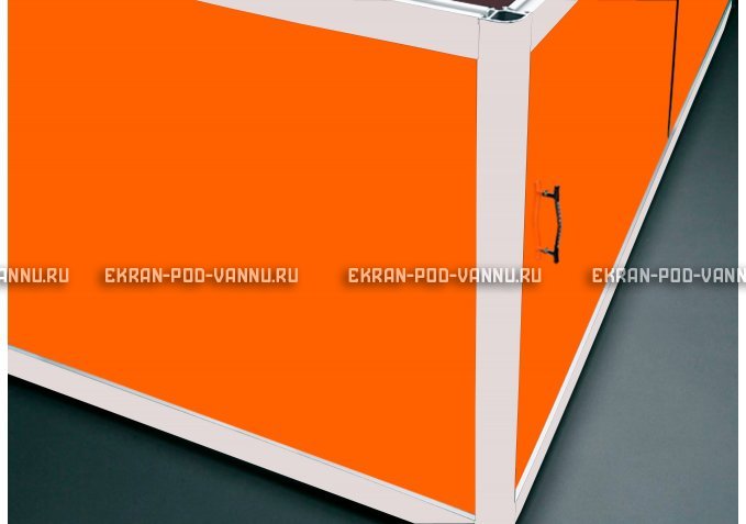 Угловой экран EUROPLEX Комфорт оранжевый – купить по цене 8180 руб. в интернет-магазине в городе Самара картинка 1