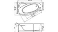 Акриловая ванна 1MarKa Gracia 150x94 – купить по цене 19400 руб. в интернет-магазине в городе Самара картинка 17