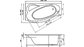 Акриловая ванна 1MarKa Gracia 150x94 – купить по цене 19400 руб. в интернет-магазине в городе Самара картинка 8
